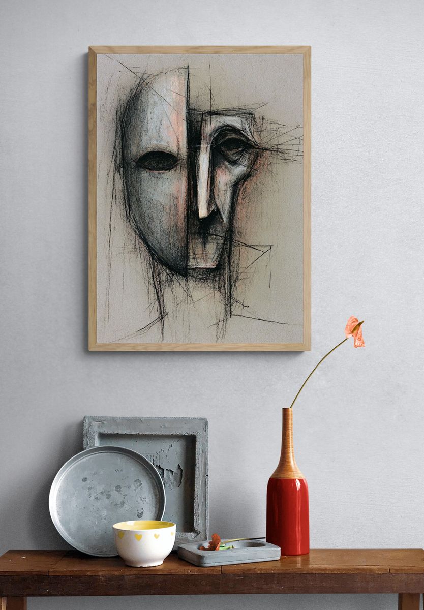 Abstract Mask Fine-Art Print. — room view 3