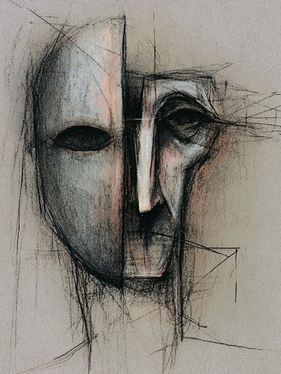 Abstract Mask Fine-Art Print. poster