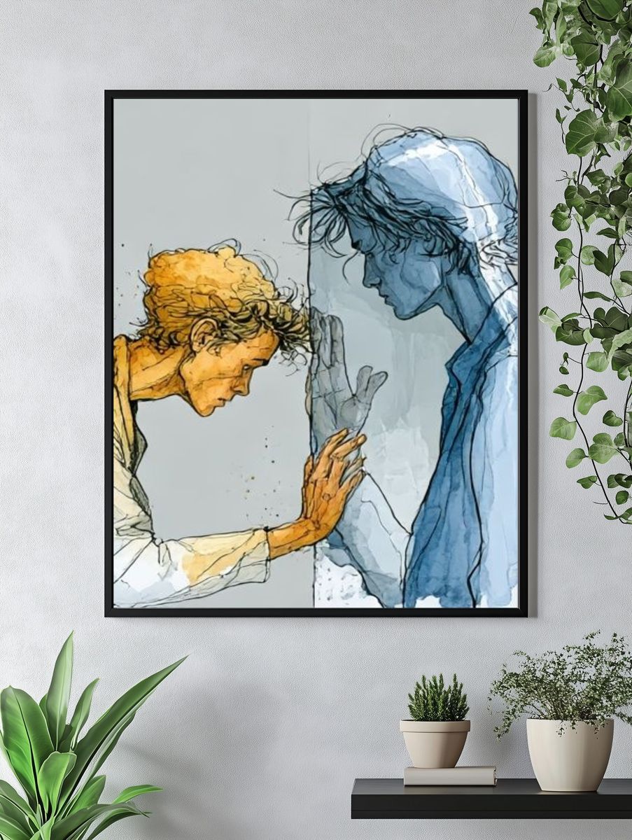 Two Figures in Reflection Print. — room view 4