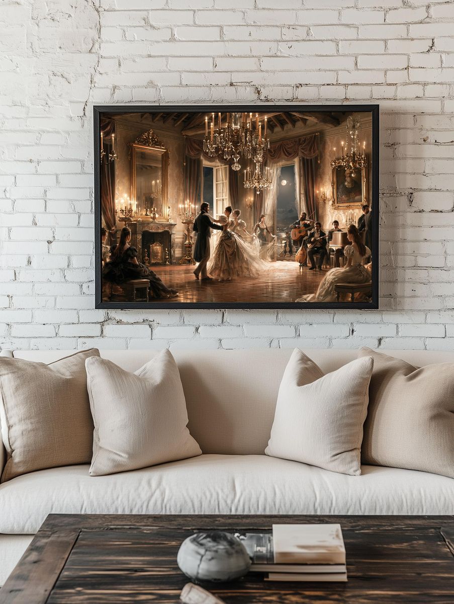 Moonlit Ballroom Dance Fine-Art Print. room preview