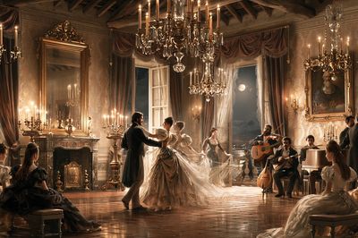 Moonlit Ballroom Dance Fine-Art Print. poster