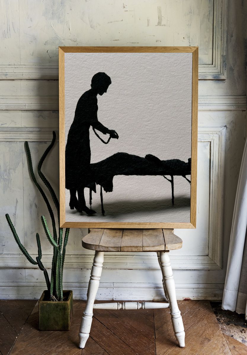 Silhouette Surgery Fine-Art Print. room preview