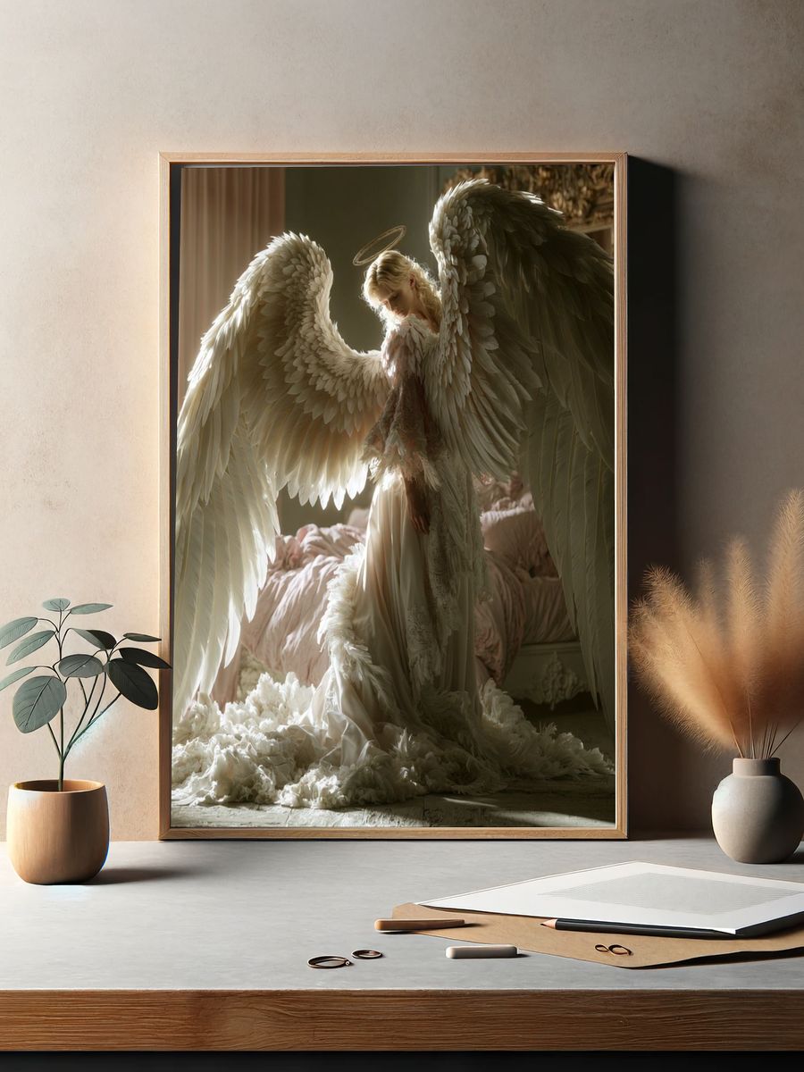 Celestial Angel Portrait Print. — room view 2