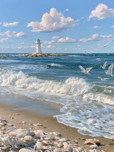 Seaside Lighthouse — Fine-Art Print.