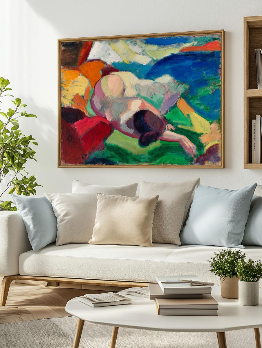 Naked woman posing sensually, Nude. — room view 2