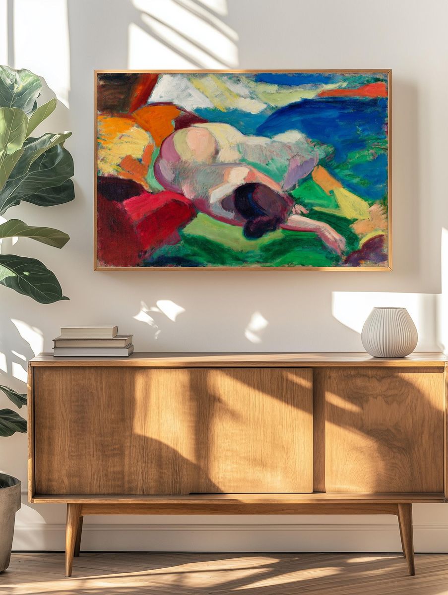 Naked woman posing sensually, Nude. — room view 3