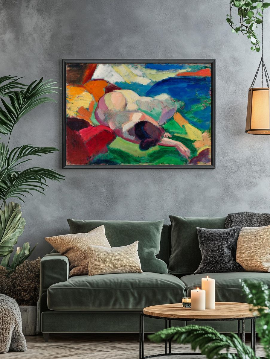 Naked woman posing sensually, Nude. — room view 4