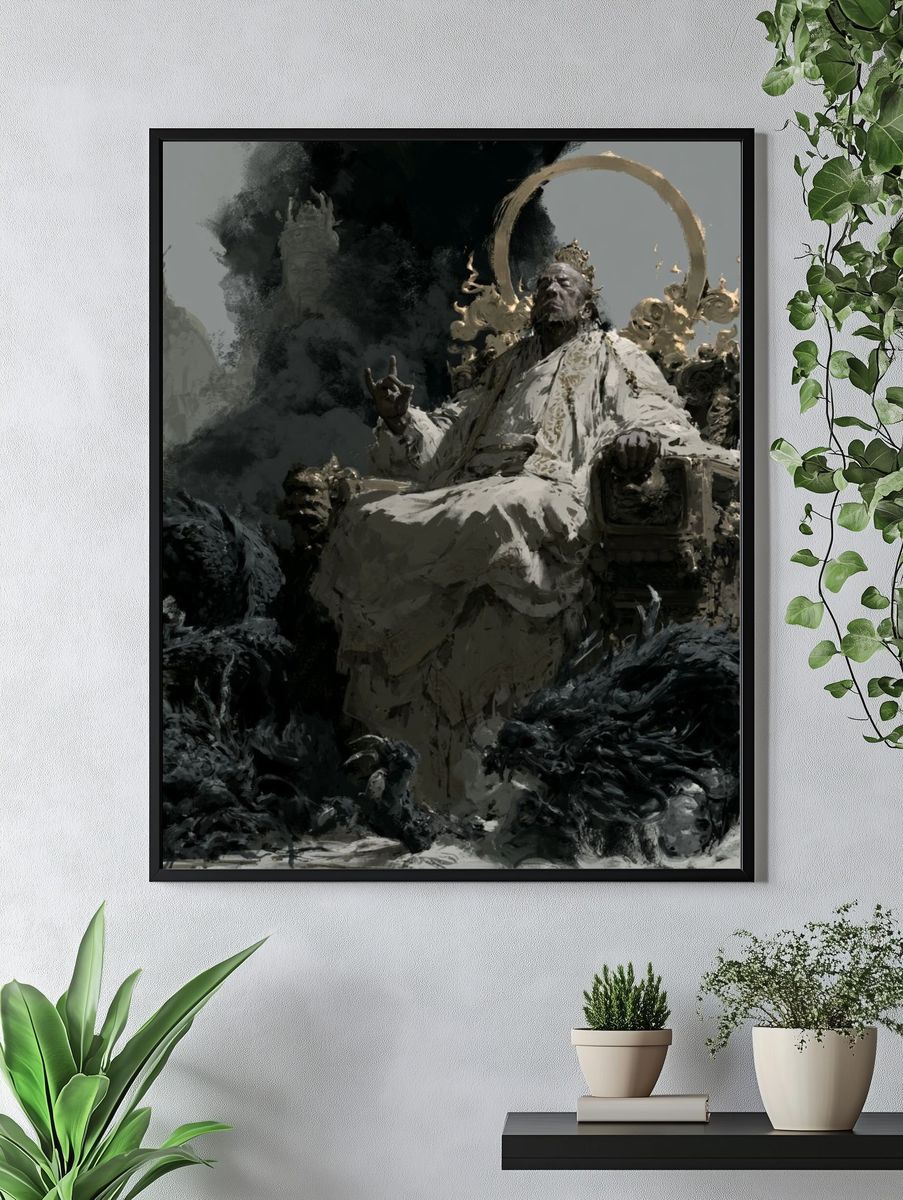 Mythic Throne Digital Art Print. — room view 4