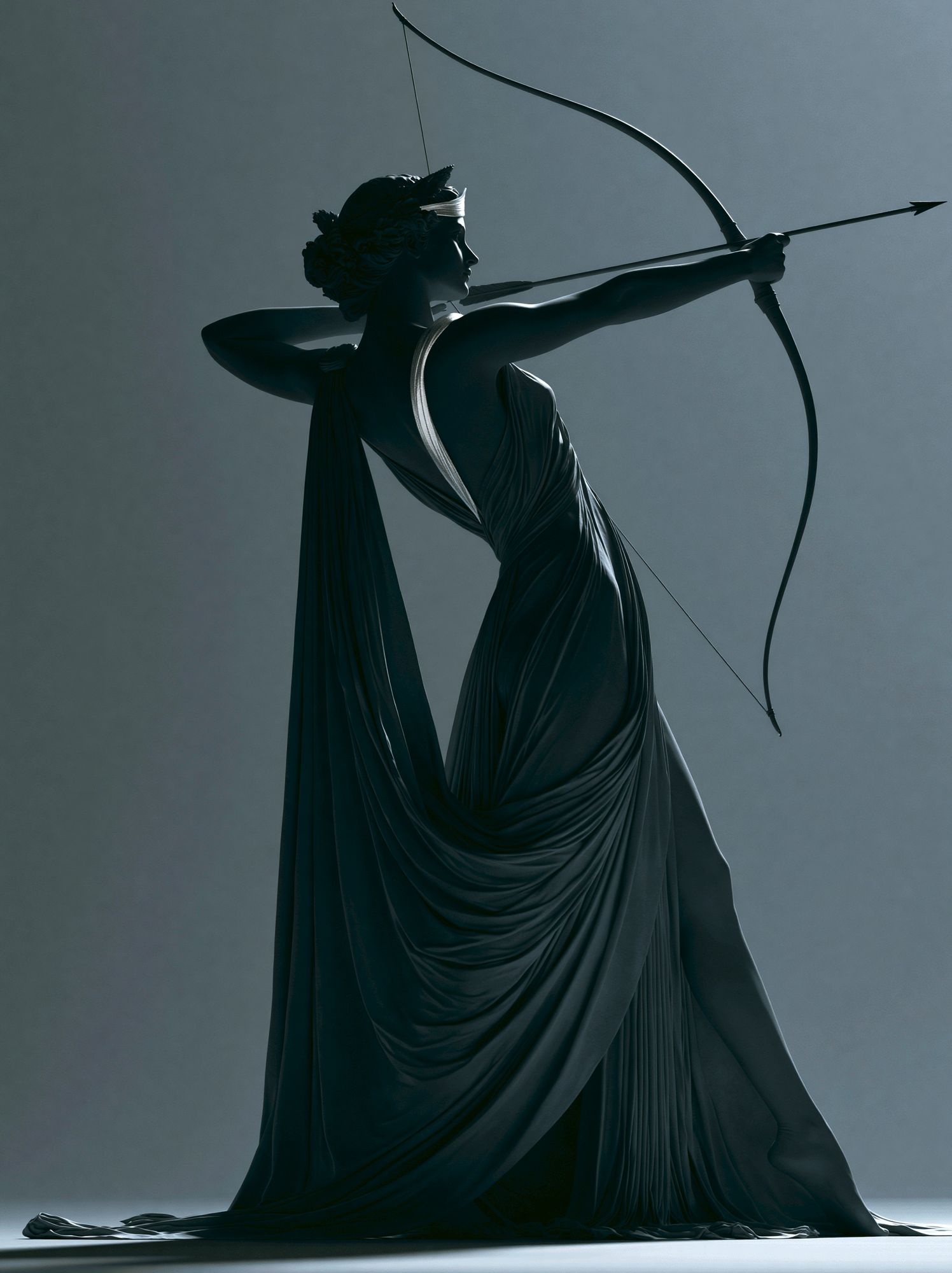 Artemis Archer Silhouette Print. poster — fine-art art