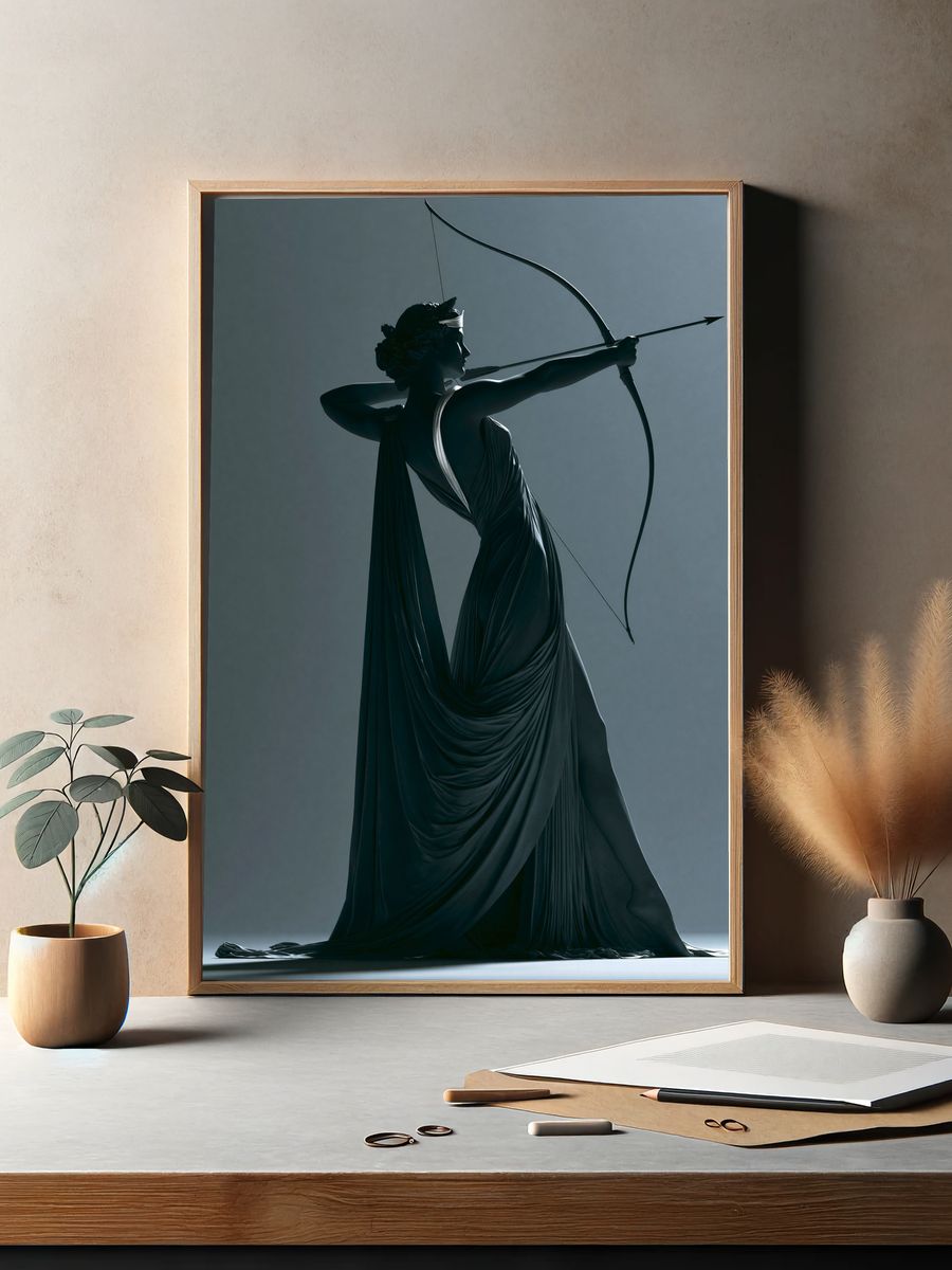 Artemis Archer Silhouette Print. — room view 2