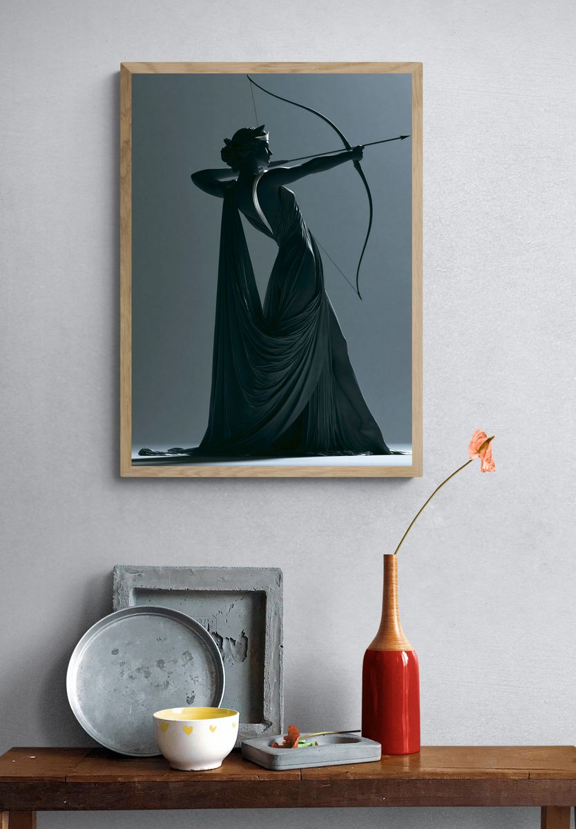 Artemis Archer Silhouette Print. — room view 3