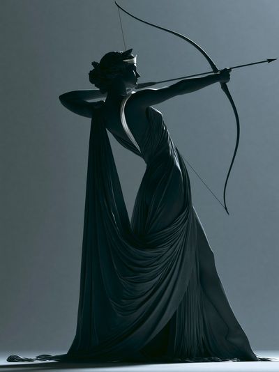 Artemis Archer Silhouette Print. poster