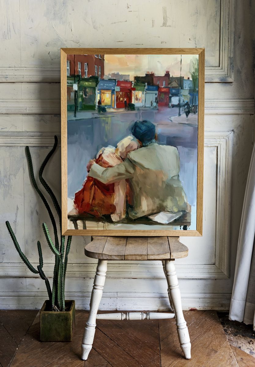 City Lovers Street Scene Poster. room preview