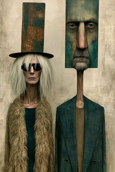 Surreal Portrait Duo Fine-Art Print. poster