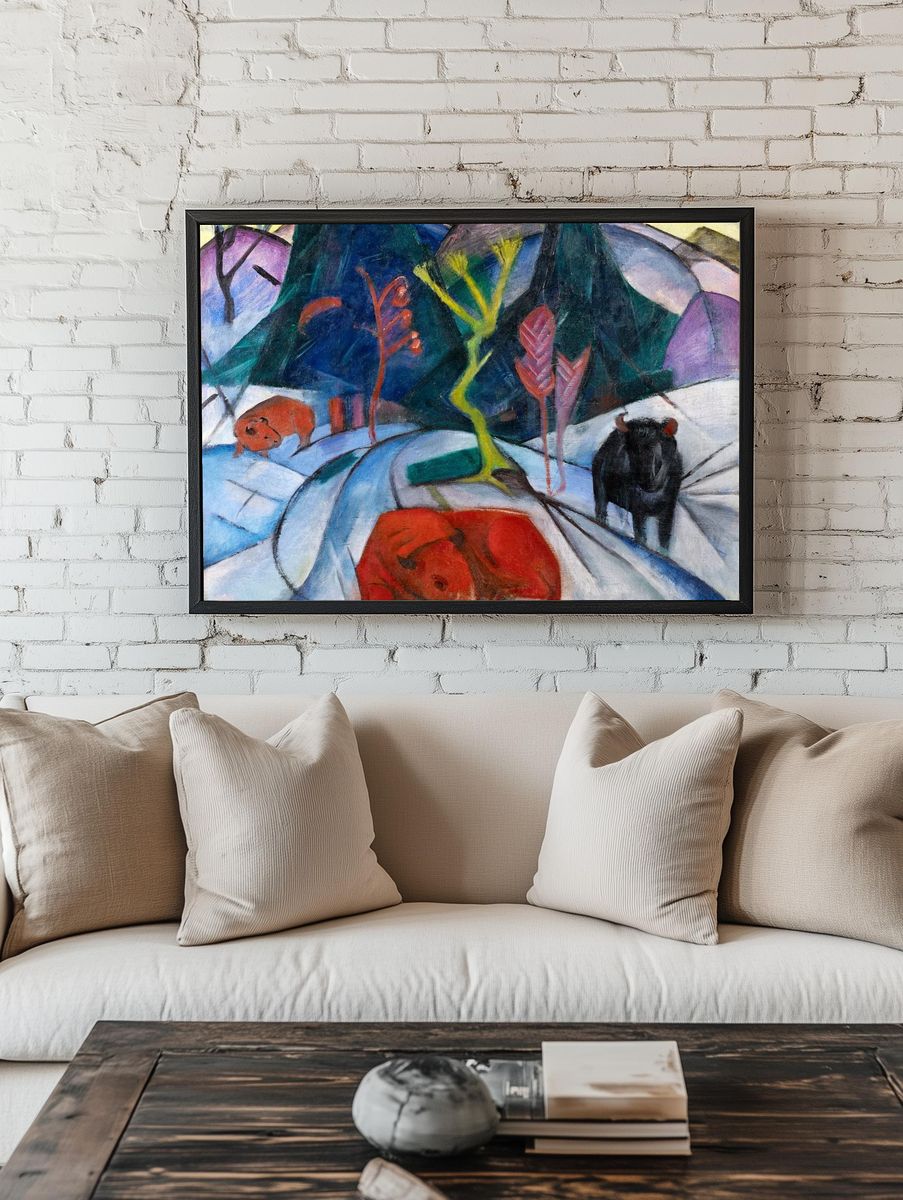 Bison winter (red bison) (1913). room preview