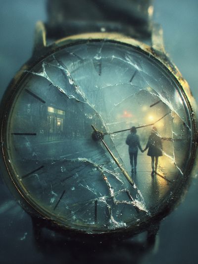 Broken Time Watch Surreal Print. poster print