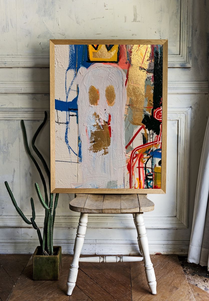 Abstract Graffiti Face Poster. — room view 1