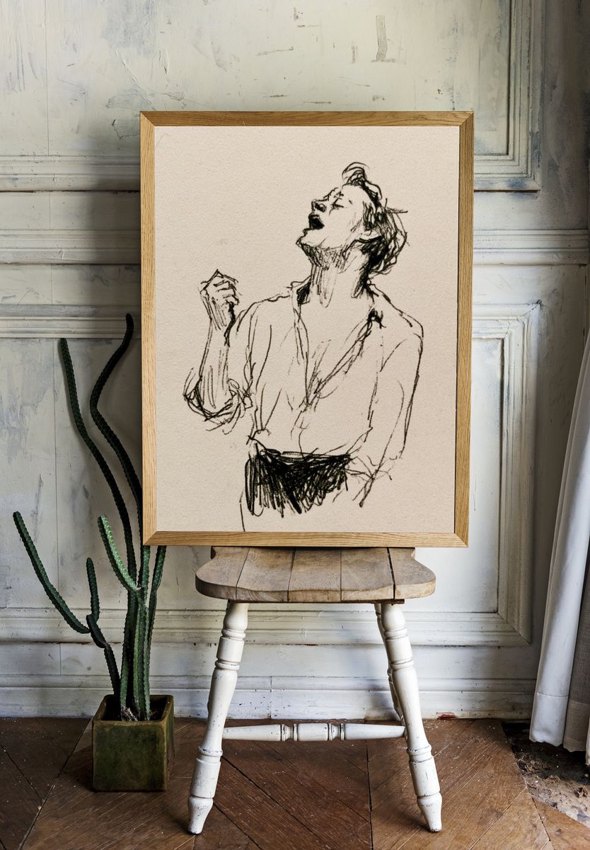 Singing Figure Sketch Poster. room preview
