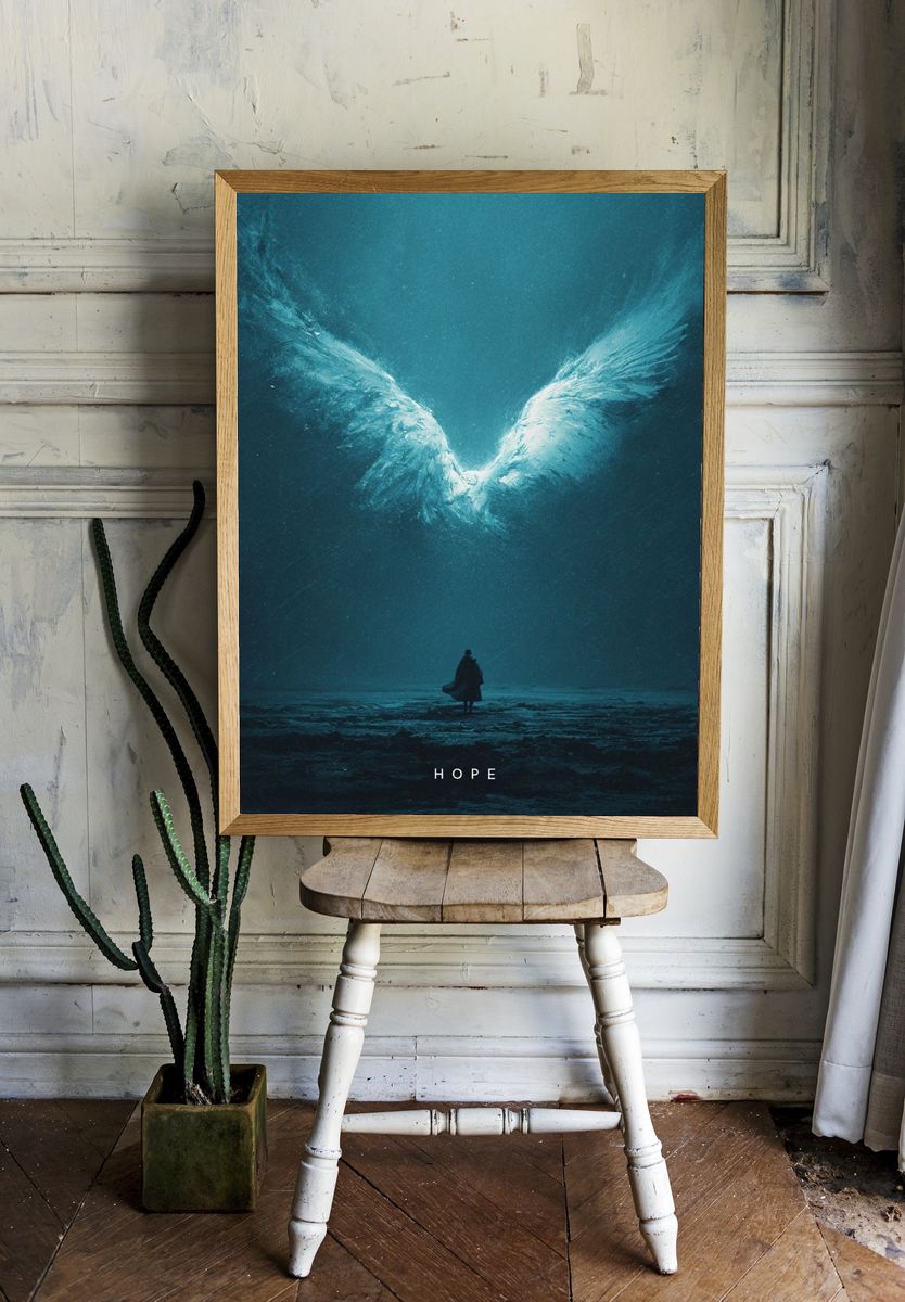 Hope Surrealism Poster. — room view 1