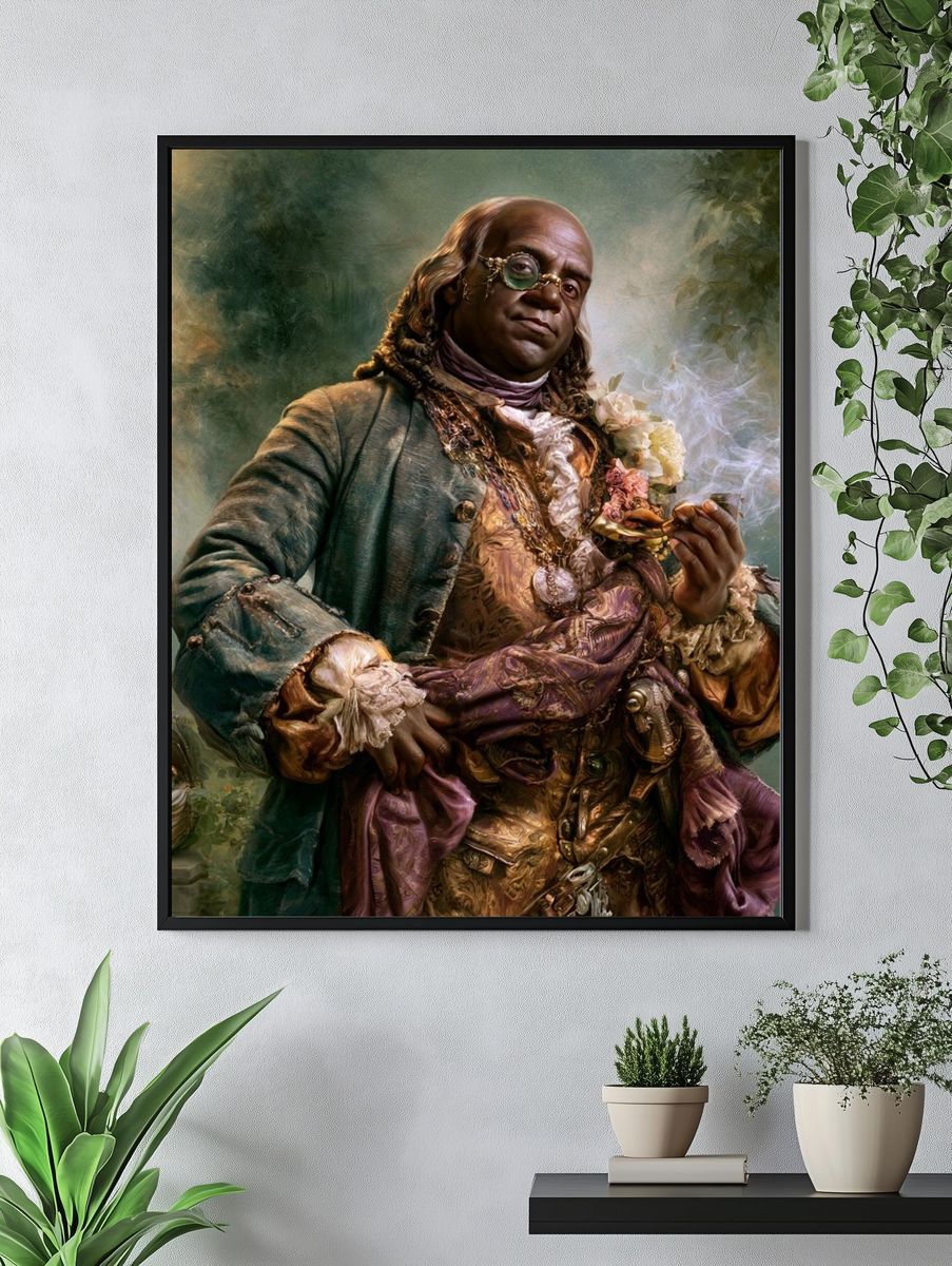 Baroque Gentleman Portrait Print. — room view 4