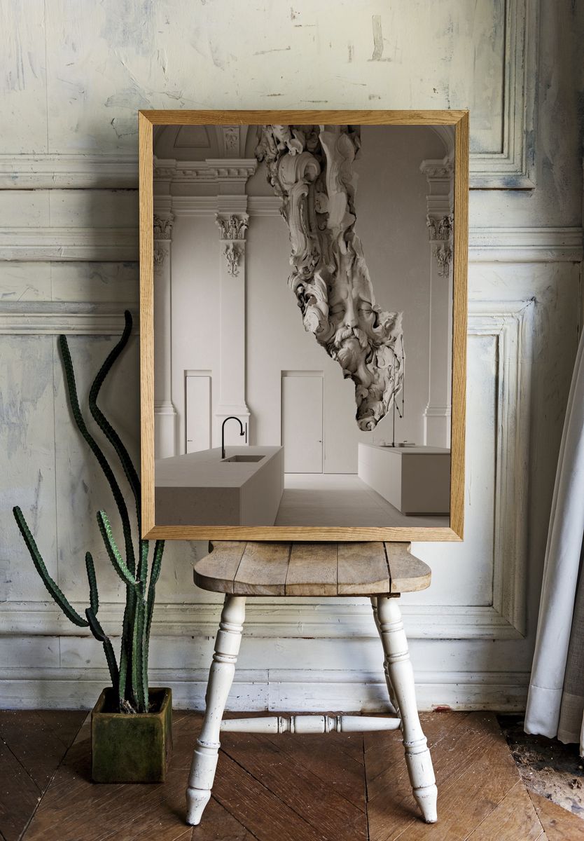 Surreal Classical Interior Print. room preview