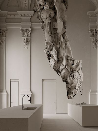 Surreal Classical Interior Print.