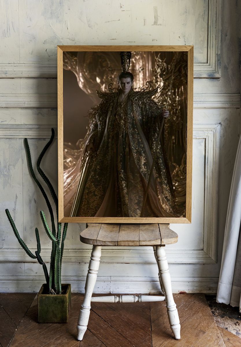 Fantasy Emperor Portrait Print. room preview