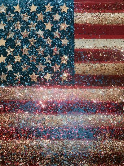 Glitter American Flag Poster.