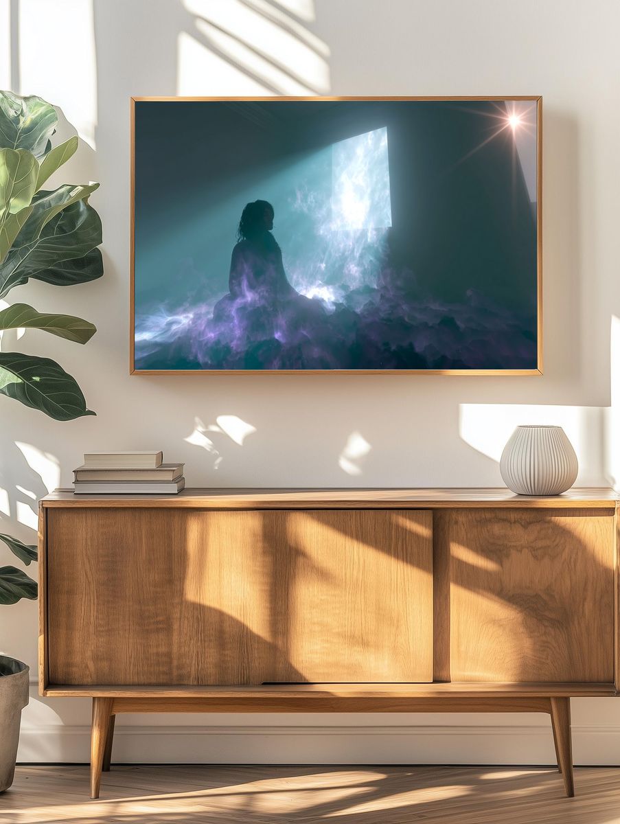 Celestial Meditation Surrealism Print. — room view 3