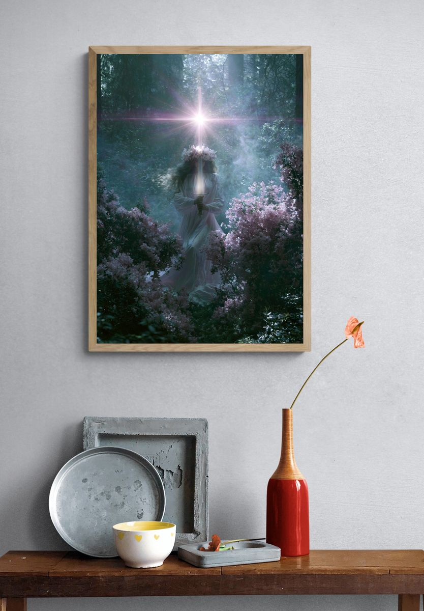 Mystic Forest Light — Fine-Art Print. — room view 3