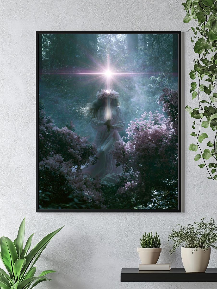 Mystic Forest Light — Fine-Art Print. — room view 4