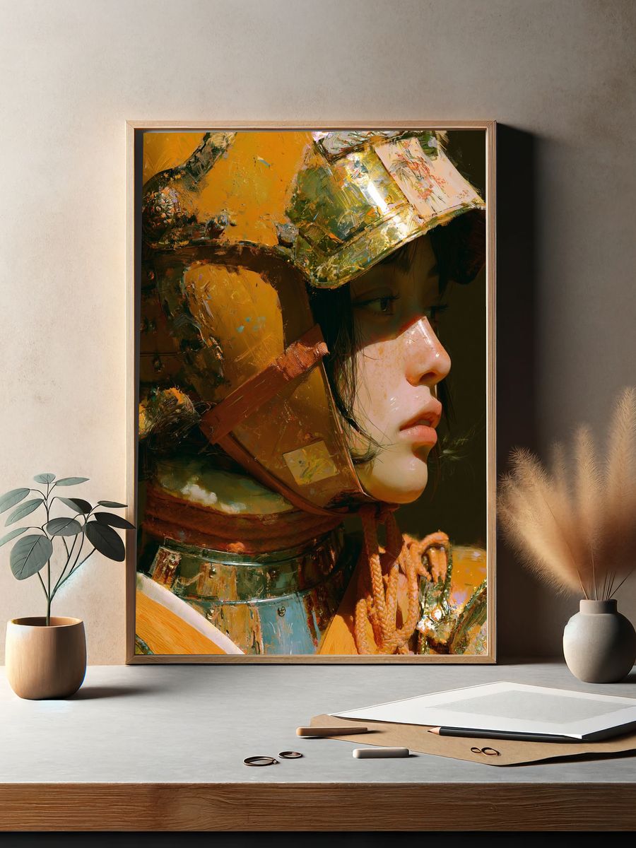 Armored Portrait — Fine-Art Print. — room view 2