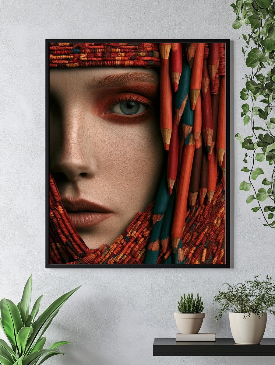 Textured Portrait Fine-Art Print. — room view 4