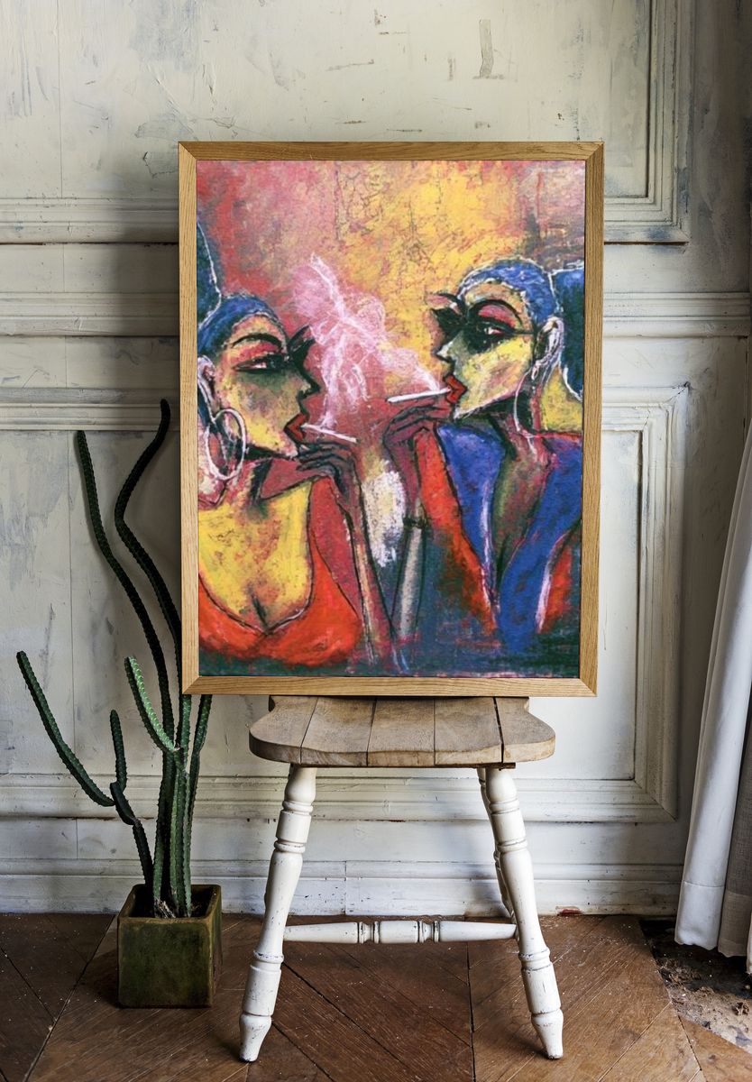 Abstract Women Portrait Poster. room preview