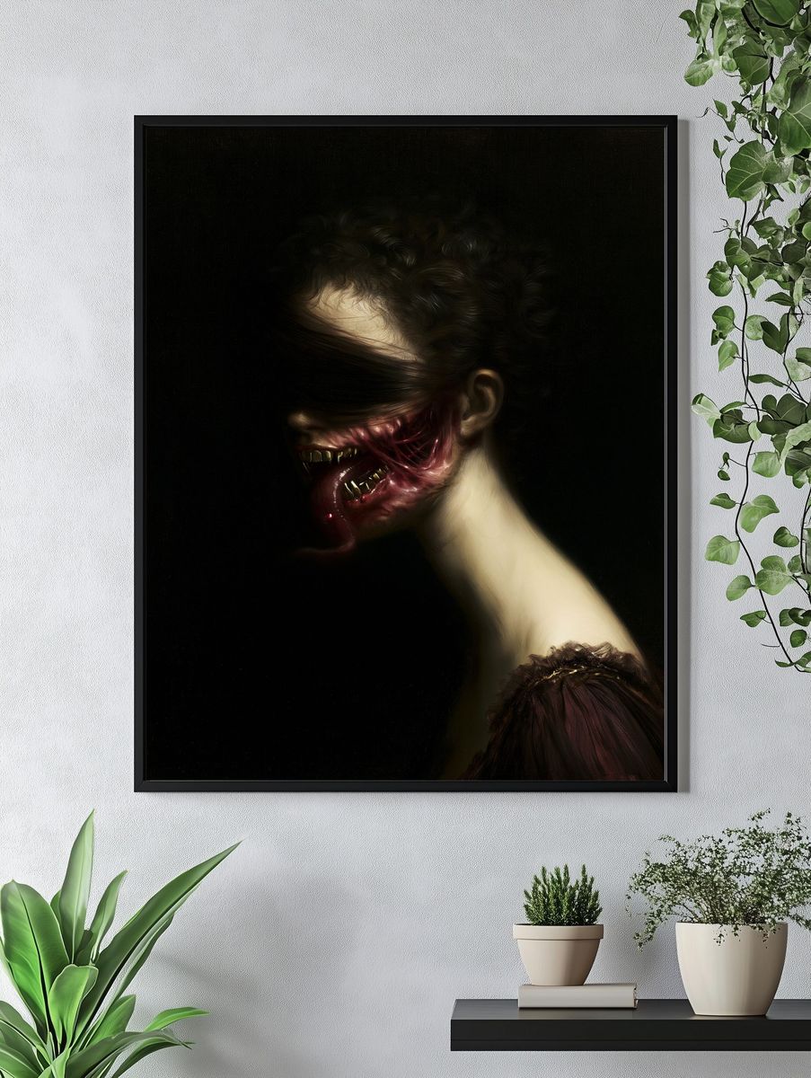Surreal Horror Portrait Print. — room view 4