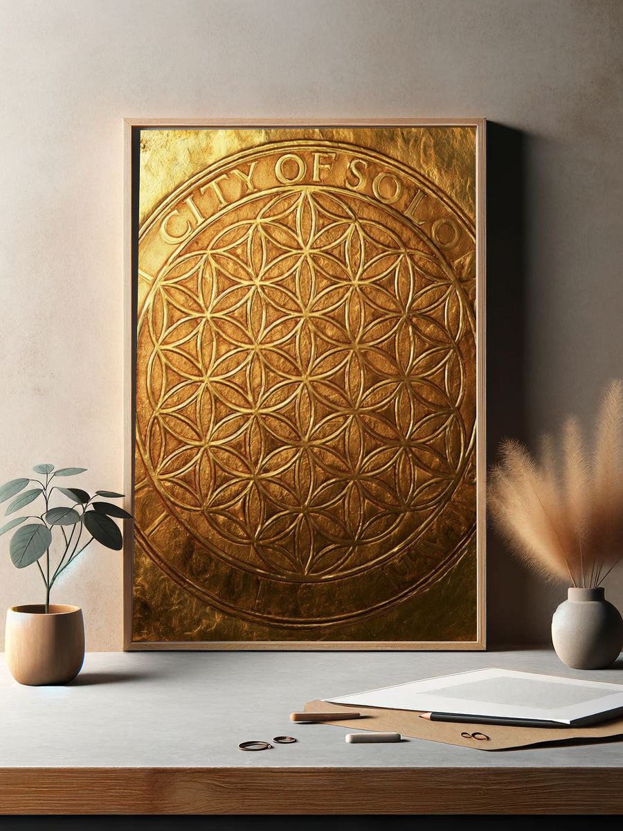 City of Sol Golden Emblem Poster. — room view 2