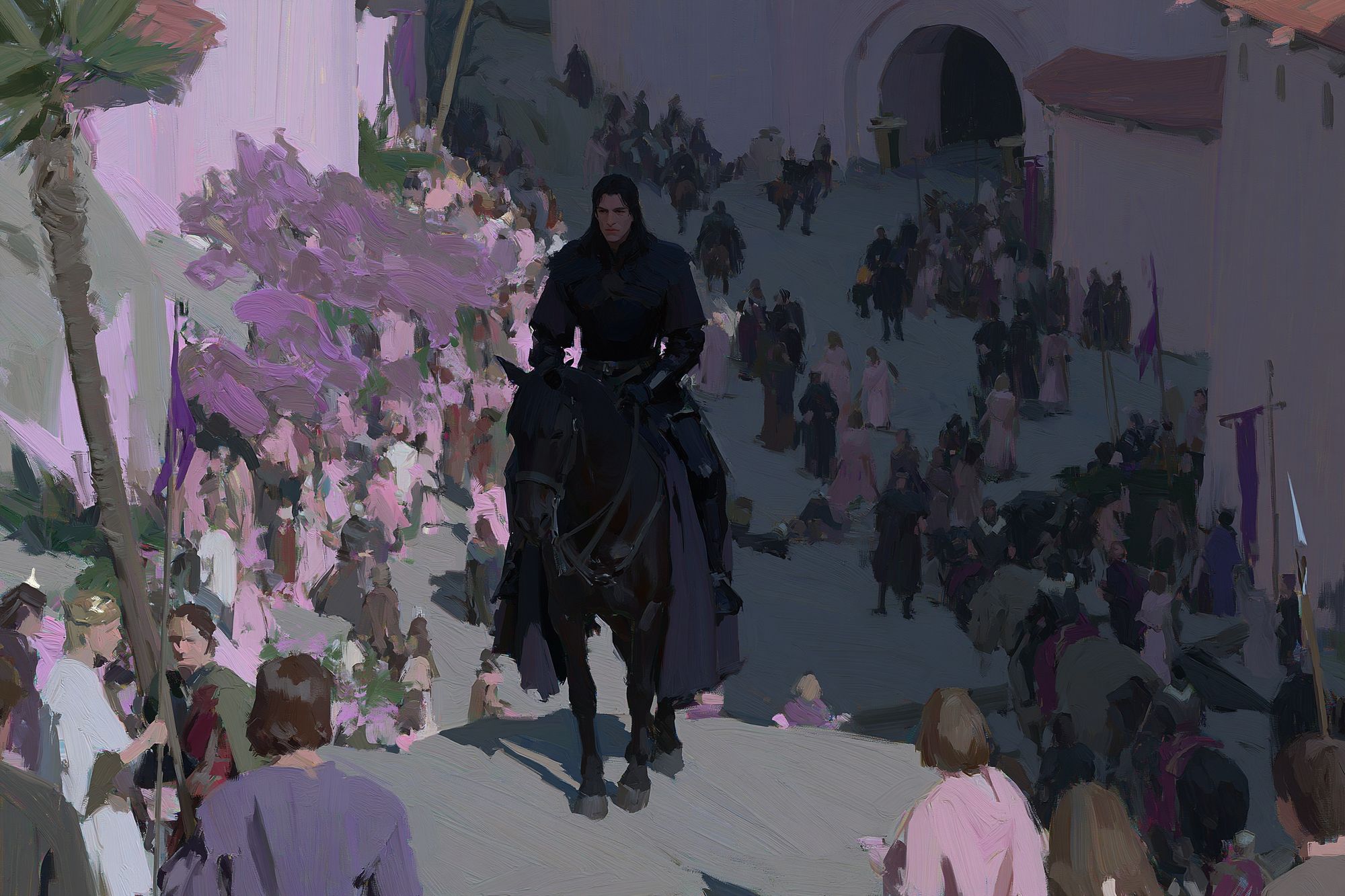 Dark Rider Procession Fine-Art Poster. poster detail