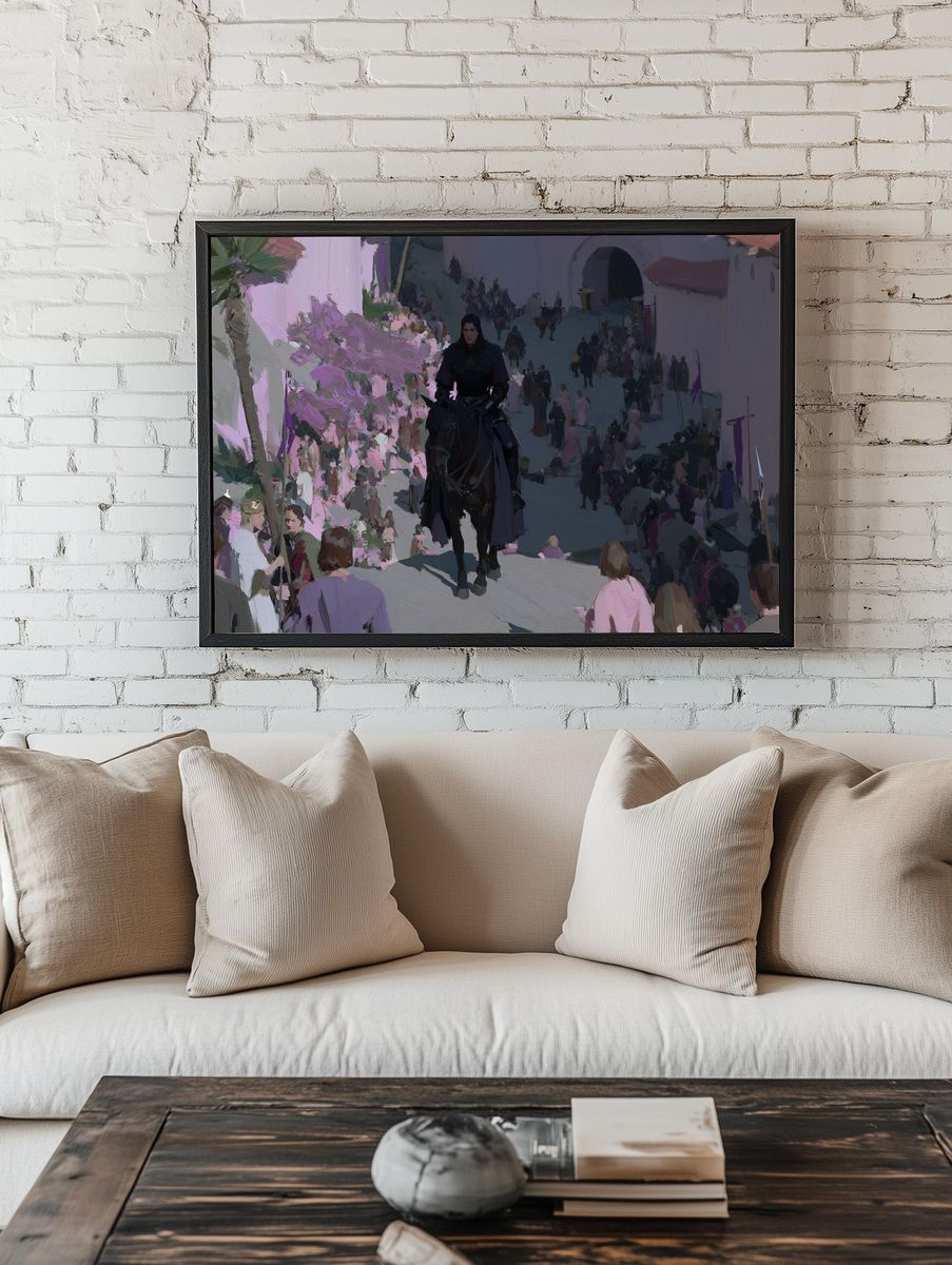 Dark Rider Procession Fine-Art Poster. room preview
