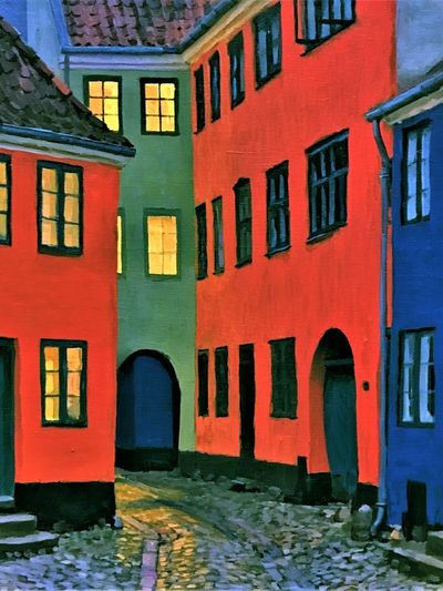 Colorful Old Town Street Poster. poster