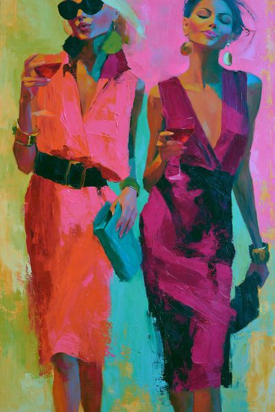 Fashion Figures Contemporary Print.