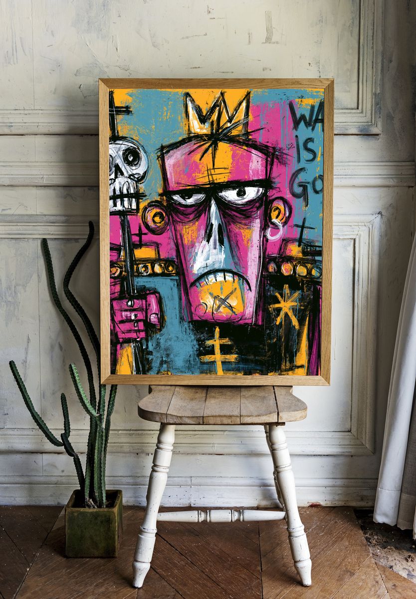 War Is a God Street-Art Poster. room preview