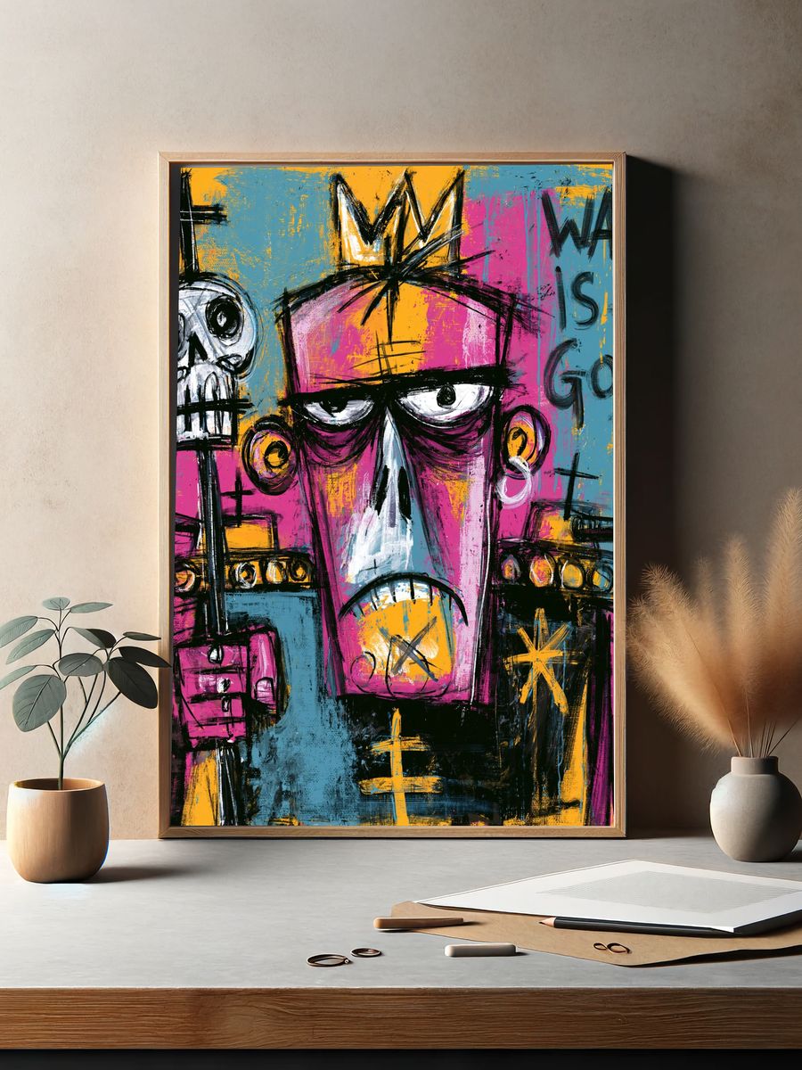 War Is a God Street-Art Poster. — room view 2