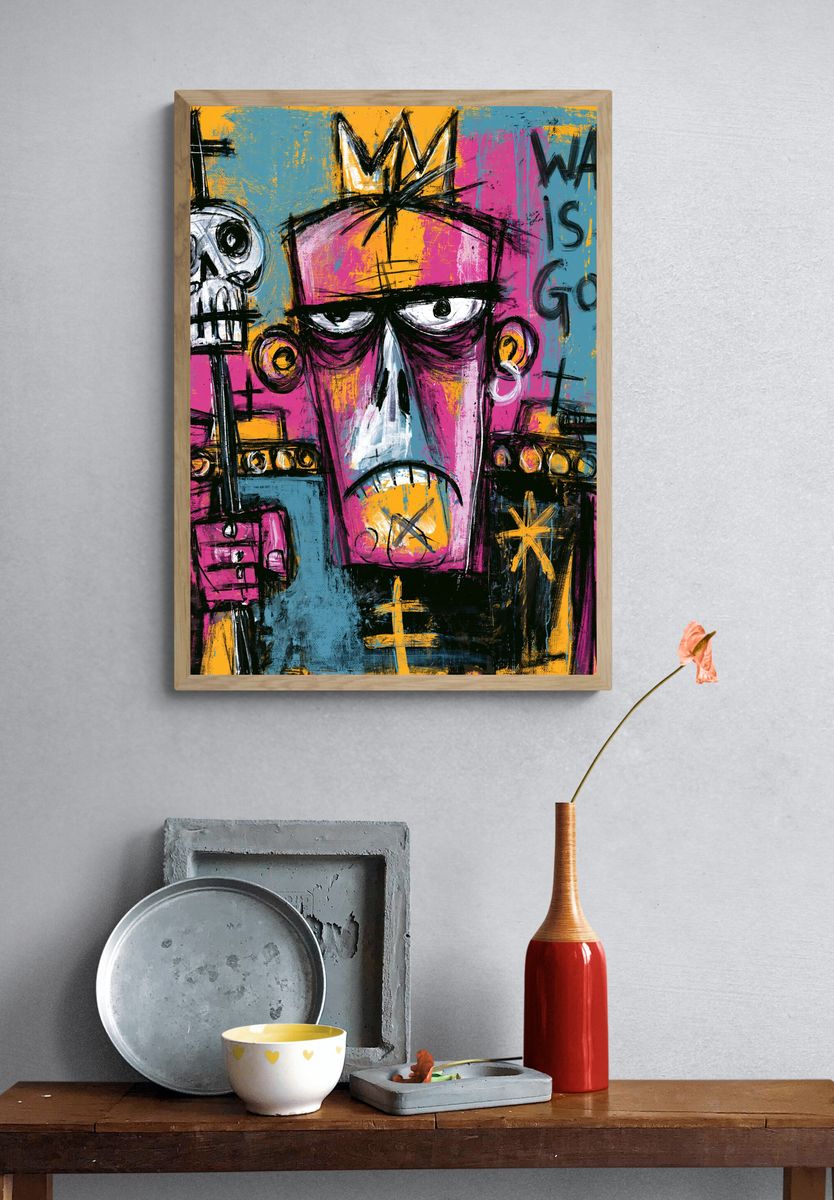 War Is a God Street-Art Poster. — room view 3
