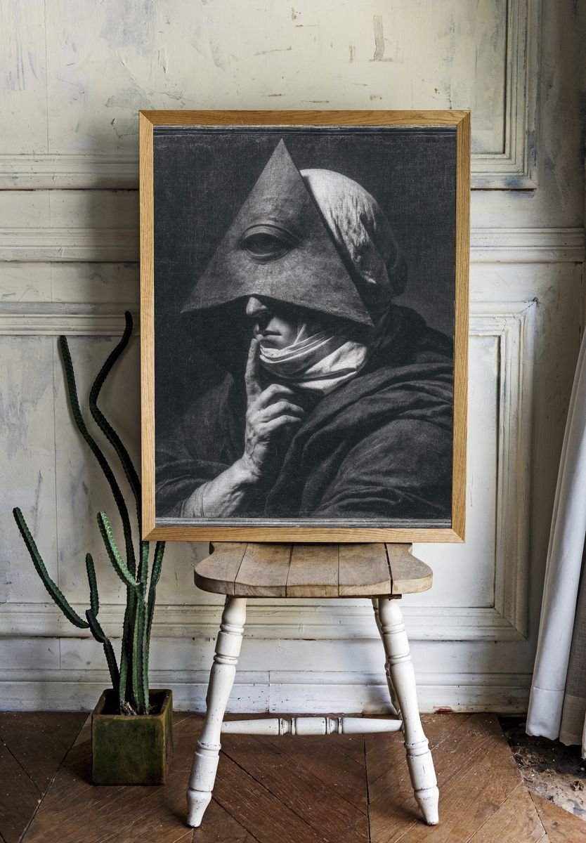 Mystic Figure — Surreal Print. — room view 1