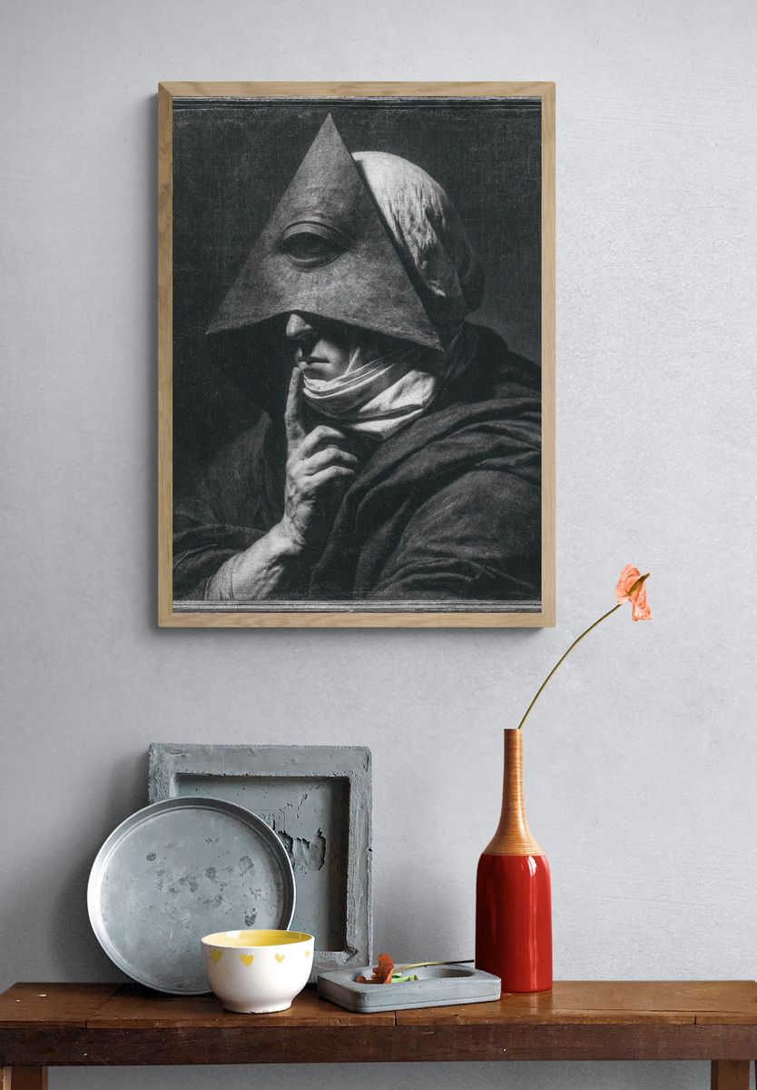 Mystic Figure — Surreal Print. — room view 3