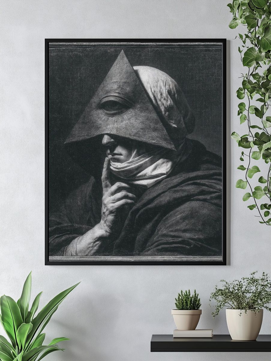 Mystic Figure — Surreal Print. — room view 4