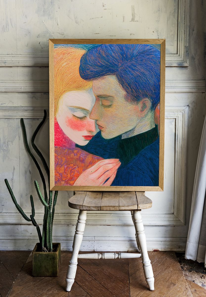 Tender Embrace Fine-Art Poster. — room view 1