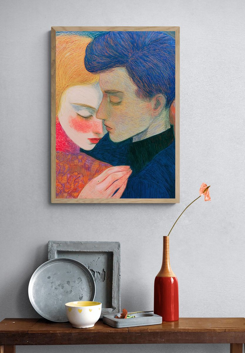 Tender Embrace Fine-Art Poster. — room view 3