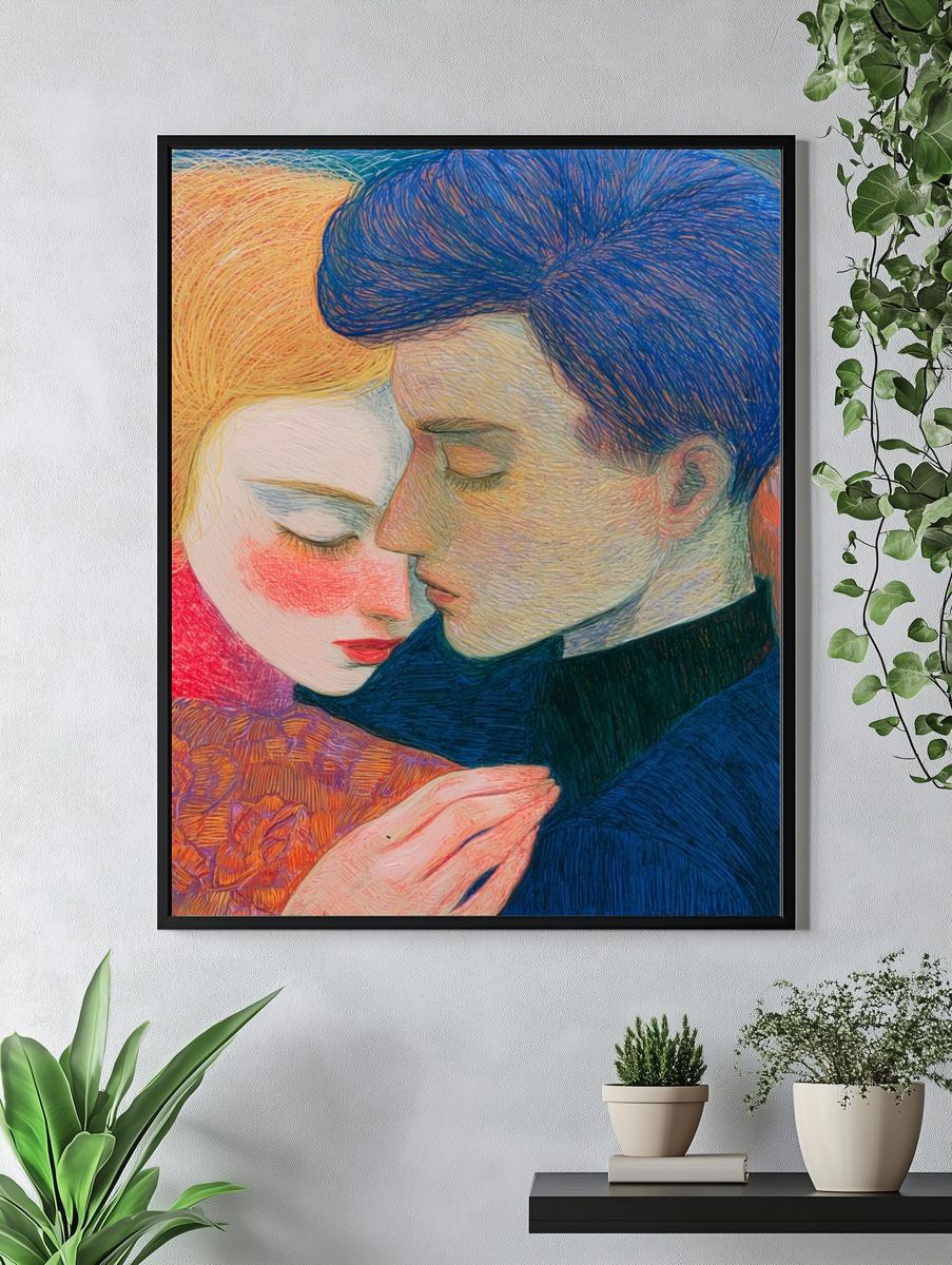 Tender Embrace Fine-Art Poster. — room view 4