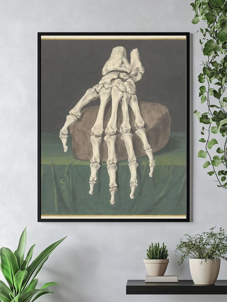 Bird and Woman Silhouette Print. — room view 4